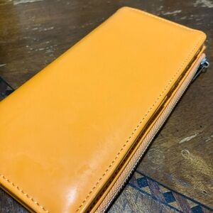 Urban Outfitters Orange Faux Leather Wallet